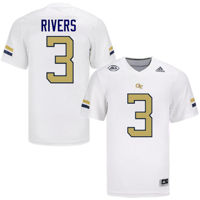 Eric Rivers Georgia Tech Jerseys,Georgia Tech Yellow Jackets College Football Uniforms-White Eric Rivers Georgia Tech Jerseys,Georgia Tech Yellow Jackets College Football Uniforms-White